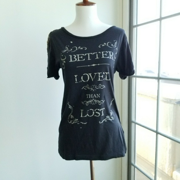 Guess Beaded Shoulder Tee - Picture 2 of 4